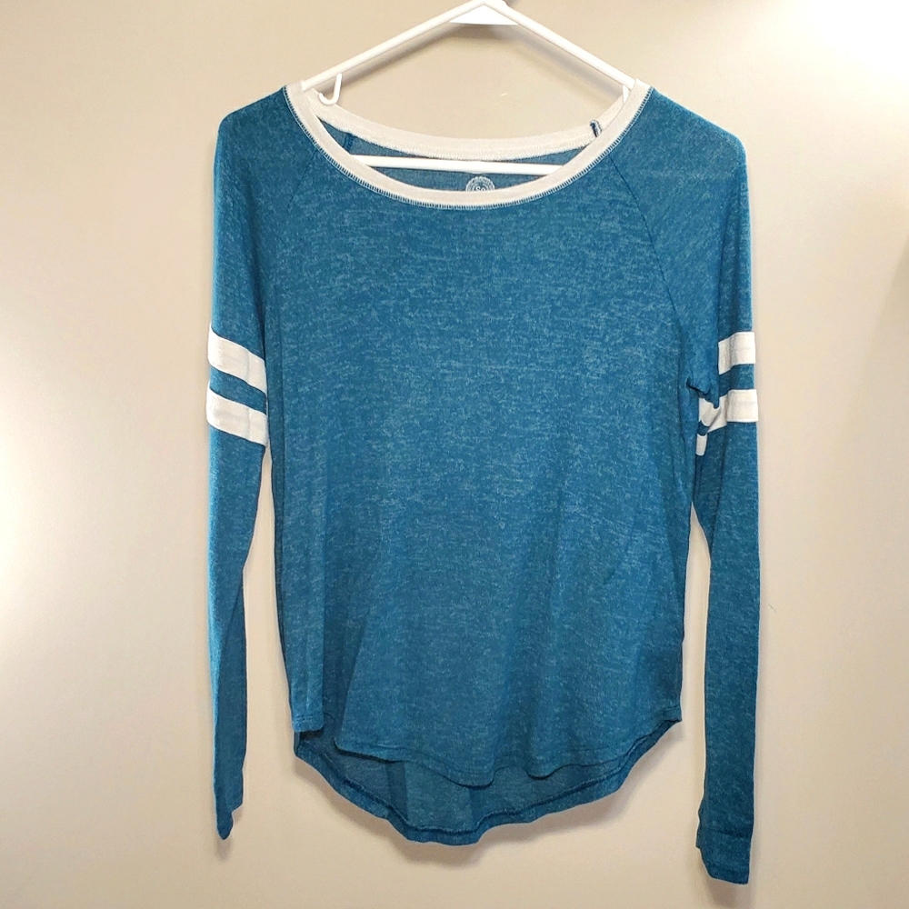 Blue High-Low SO Long Sleeve Tee